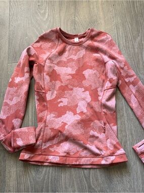 Lululemon align Pink Camo Lightweight Long Sleeve Top Sz 4